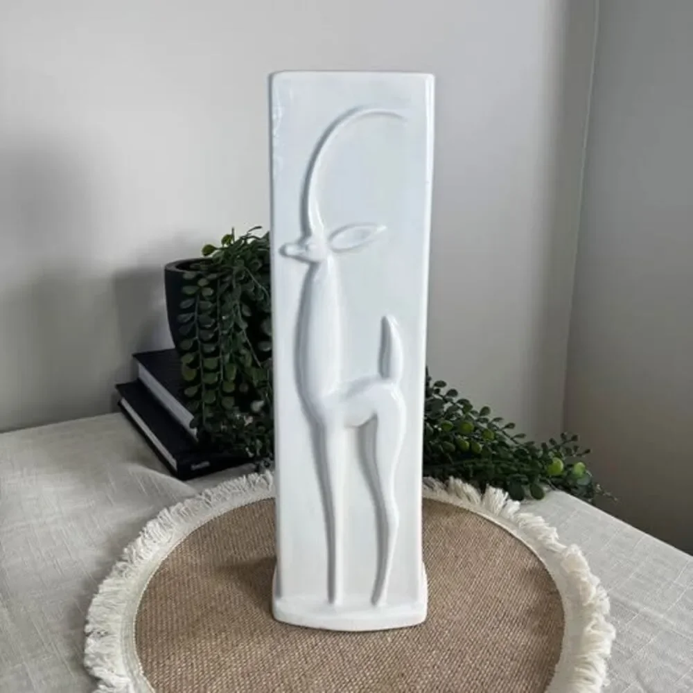 Vintage MCM Maddux of Calif Pottery Vase 1959 Antelope